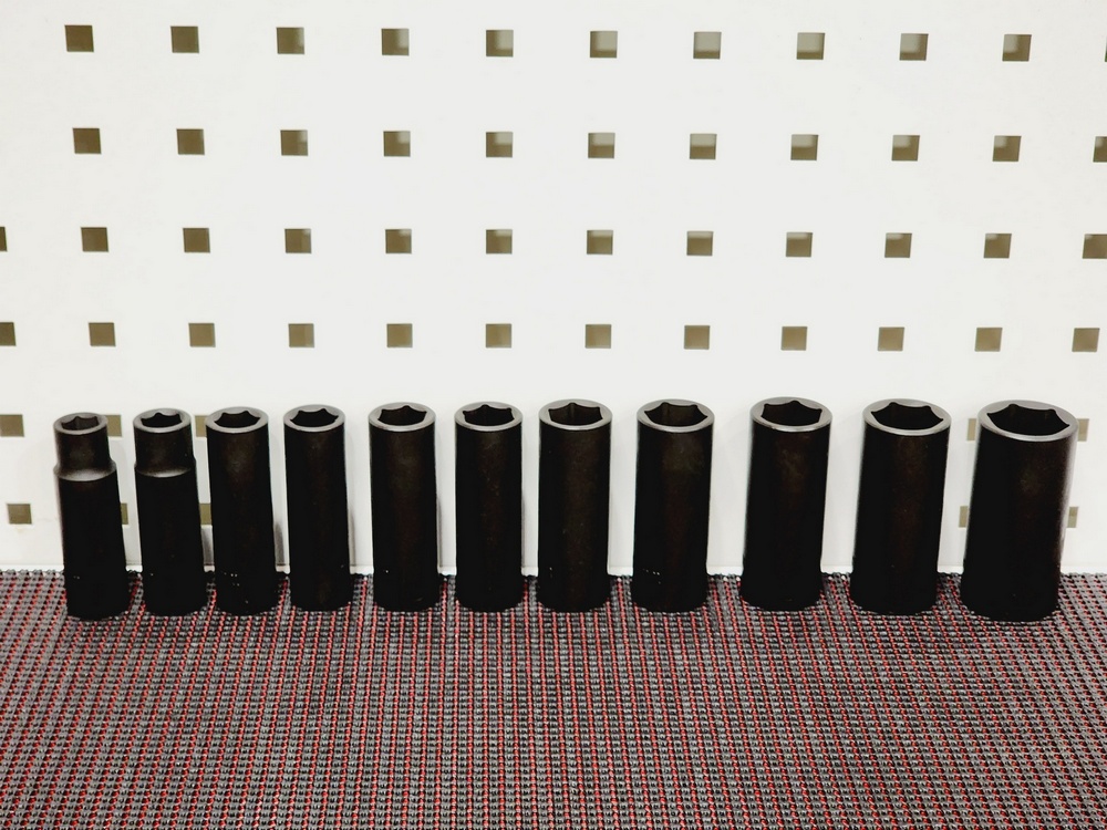 1/2" dr. Metric deep impact socket 11 pc set